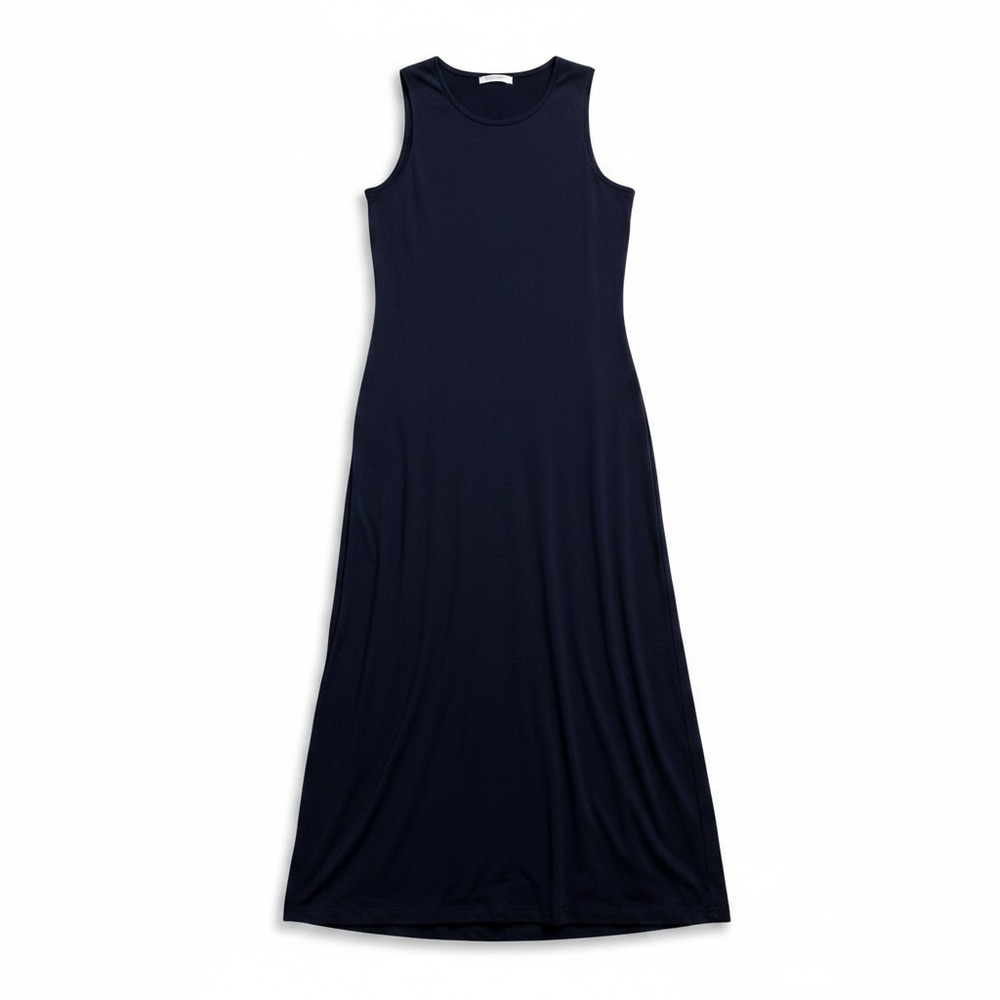 Daily Ritual Womens XXL Navy Blue Sleeveless Maxi Dress Soft Knit Casual Summer